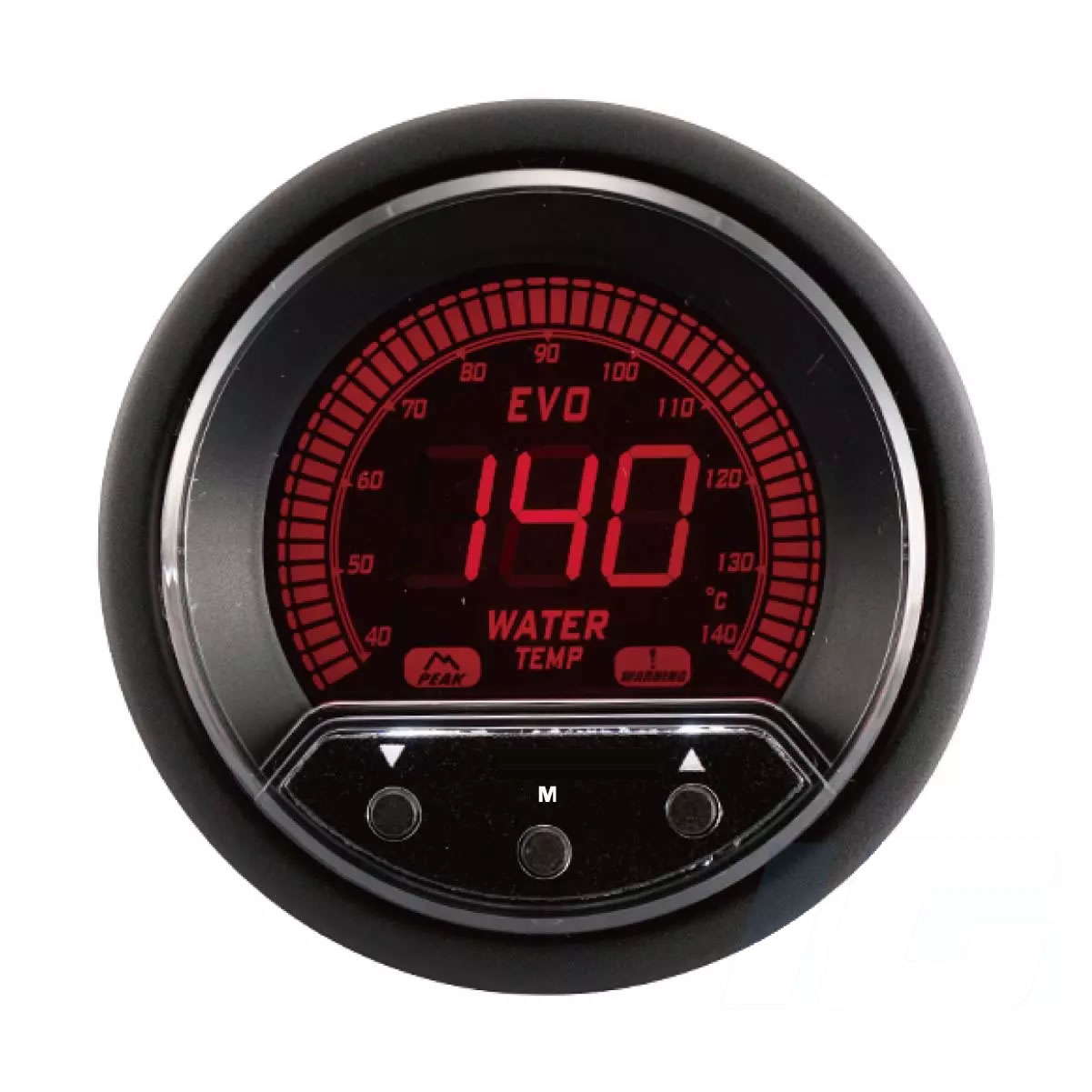 52mm LCD Performance Car Gauges - Water Temp Gauge With Sensor and Warning and Peak For Your Sport Racing Car